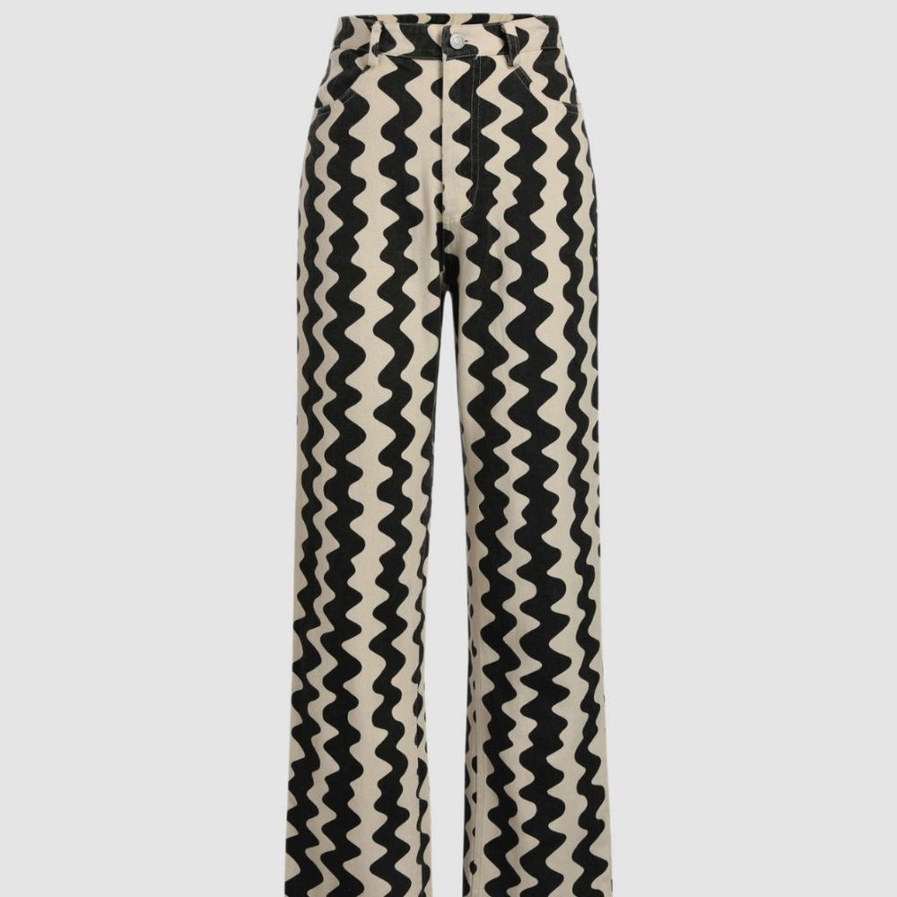 Cider Wavy Retro Leg Trousers